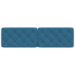 Cuscino Testiera-Cuscino per Testiera Blu 180 cm in Velluto