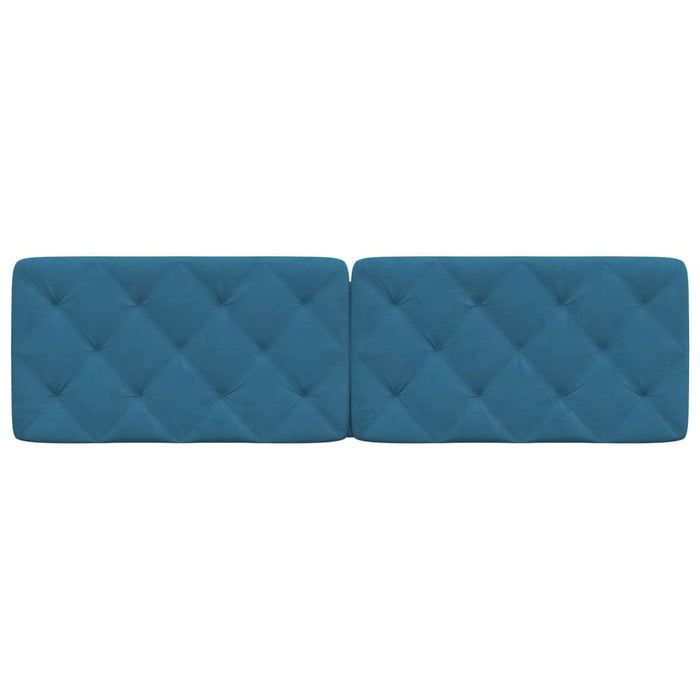 Cuscino Testiera-Cuscino per Testiera Blu 180 cm in Velluto