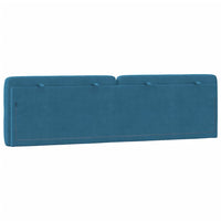 Cuscino Testiera-Cuscino per Testiera Blu 180 cm in Velluto