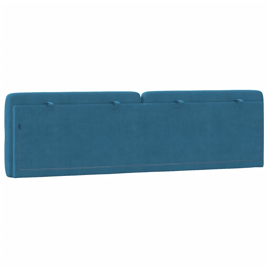 vidaXL Cuscino Testiera Blu 180 cm in Velluto