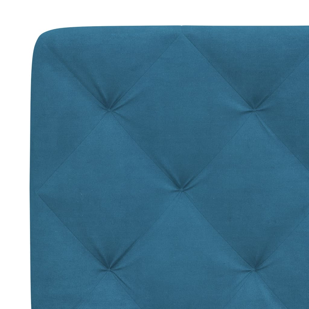 vidaXL Cuscino Testiera Blu 180 cm in Velluto