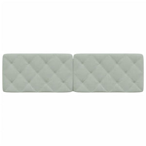 Cuscino Testiera-Cuscino per Testiera Grigio Chiaro 183 cm in Velluto