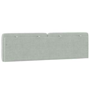 Cuscino Testiera-Cuscino per Testiera Grigio Chiaro 183 cm in Velluto