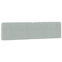 Cuscino Testiera Grigio Chiaro 200 cm in Velluto 374747