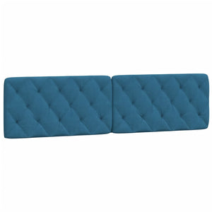 Cuscino Testiera Blu 200 cm in Velluto 374751