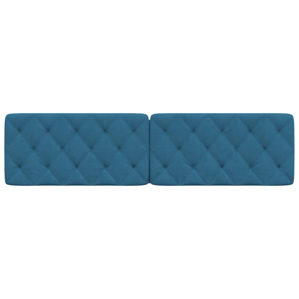 vidaXL Cuscino Testiera Blu 200 cm in Velluto