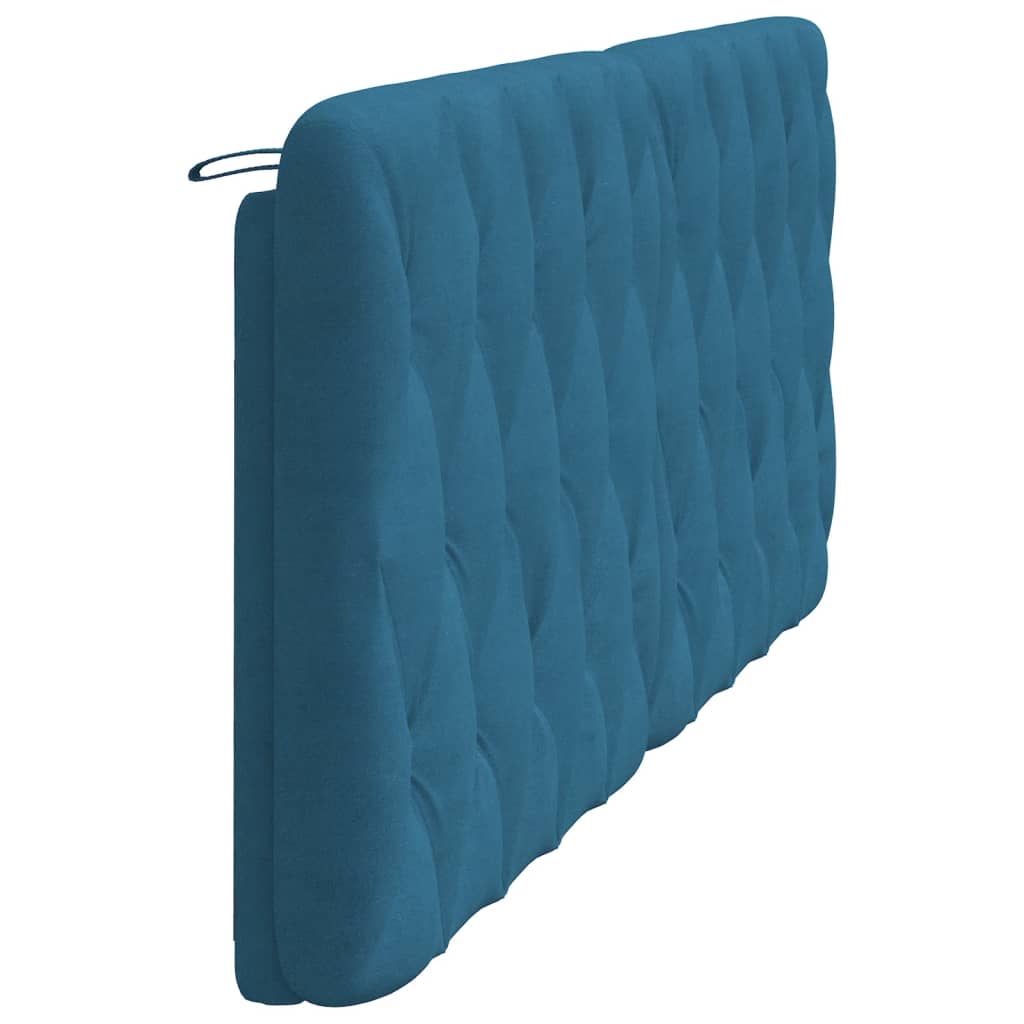 vidaXL Cuscino Testiera Blu 200 cm in Velluto