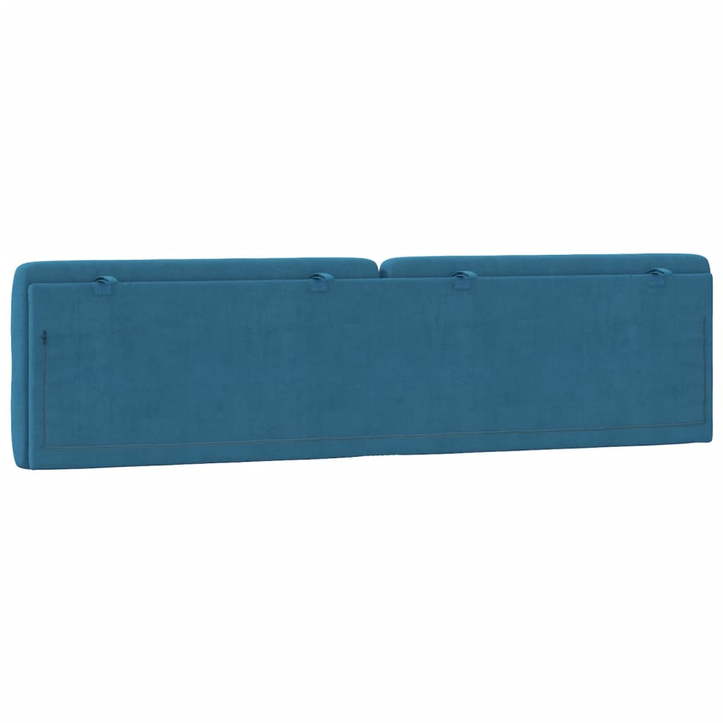 vidaXL Cuscino Testiera Blu 200 cm in Velluto