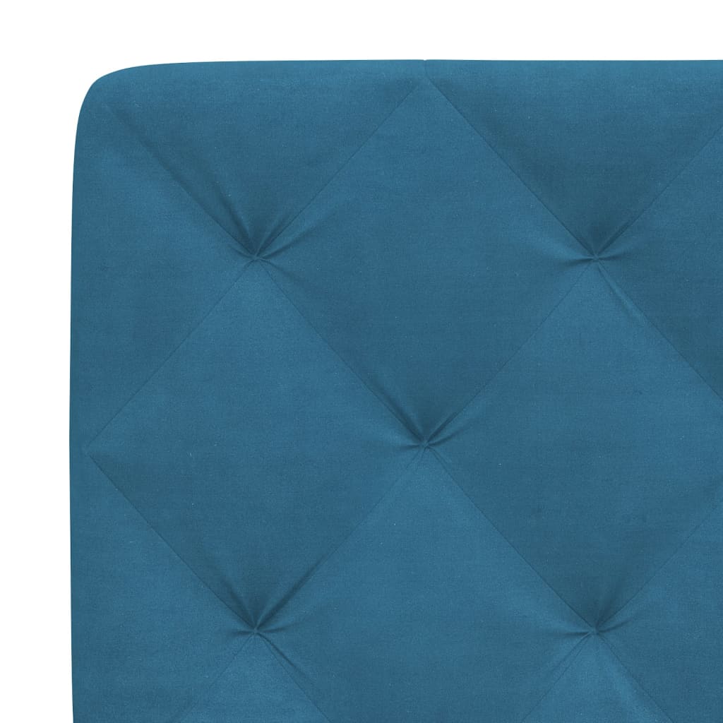 vidaXL Cuscino Testiera Blu 200 cm in Velluto