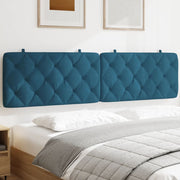 vidaXL Cuscino Testiera Blu 200 cm in Velluto