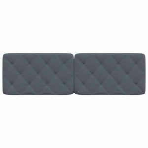 Cuscino Testiera-Cuscino per Testiera Grigio Scuro 152 cm in Velluto