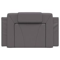 Cuscino Testiera-Cuscino per Testiera Viana Grigio 80 cm in Similpelle