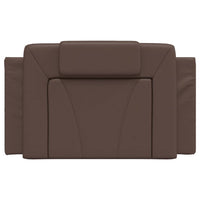 Cuscino Testiera-Cuscino per Testiera Viana Marrone 90 cm in Similpelle