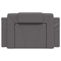 Cuscino Testiera Viana Grigio 90 cm in Similpelle 374770