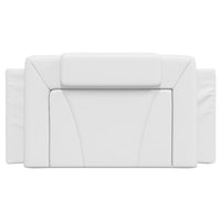 Cuscino Testiera-Cuscino per Testiera Viana Bianco 100 cm in Similpelle