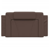 Cuscino Testiera Viana Marrone 100 cm in Similpelle 374776