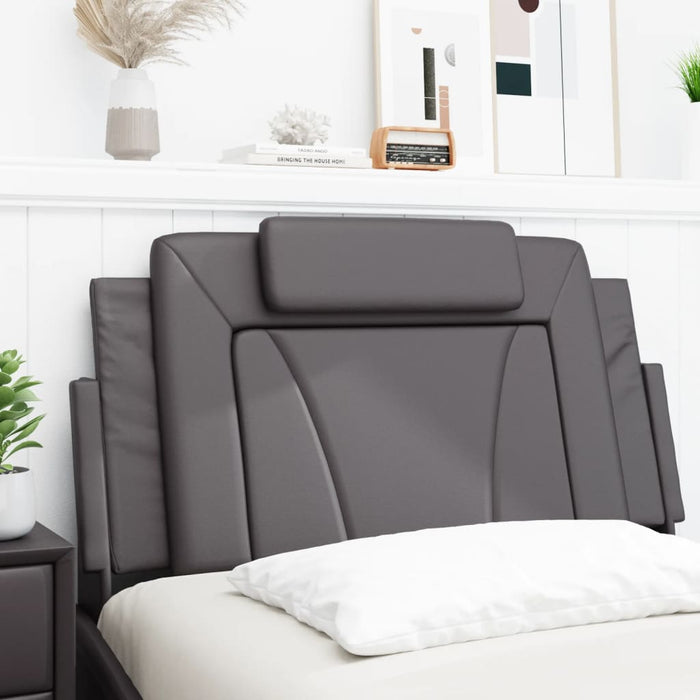 Cuscino Testiera-Cuscino per Testiera Viana Grigio 100 cm in Similpelle