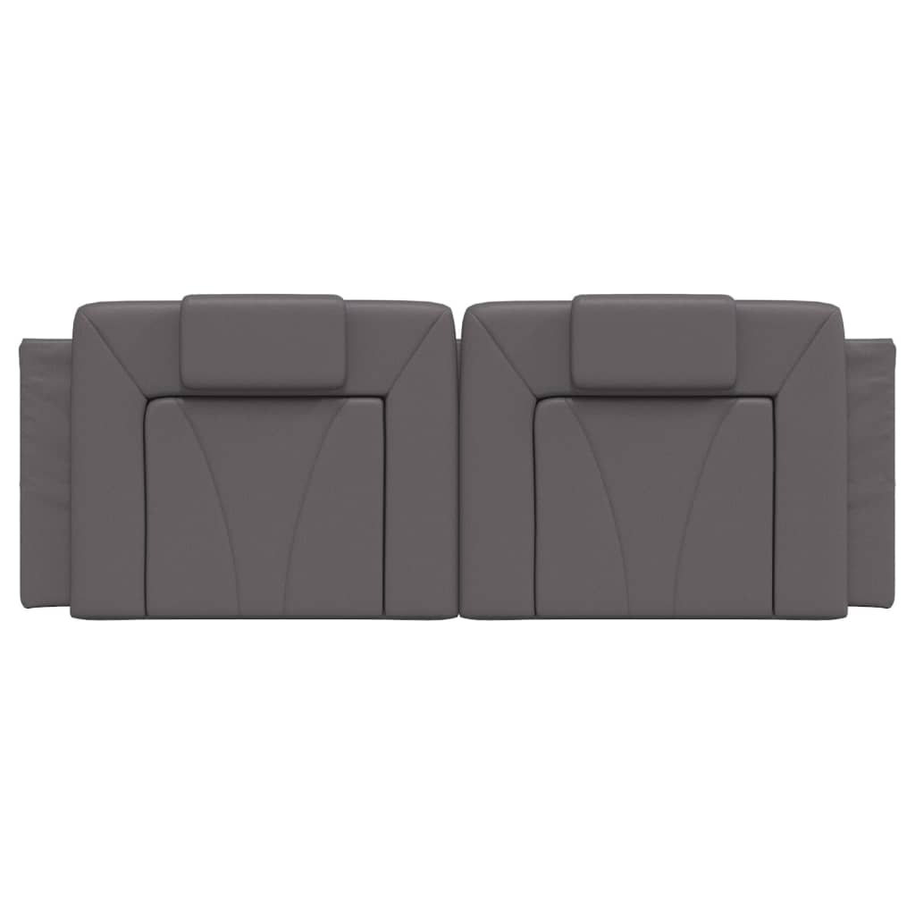 Cuscino Testiera Viana Grigio 120 cm in Similpelle 374784