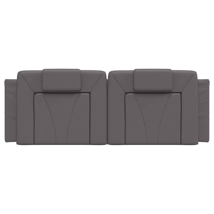 Cuscino Testiera-Cuscino per Testiera Viana Grigio 120 cm in Similpelle