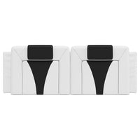 Cuscino Testiera Viana Nero e Bianco 120 cm in Similpelle 374787