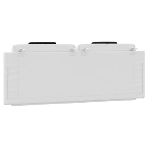 Cuscino Testiera-Cuscino per Testiera Viana Nero e Bianco 120 cm in Similpelle 423736