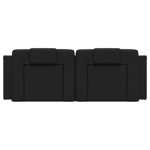 Cuscino Testiera Viana Nero 140 cm in Similpelle 374790