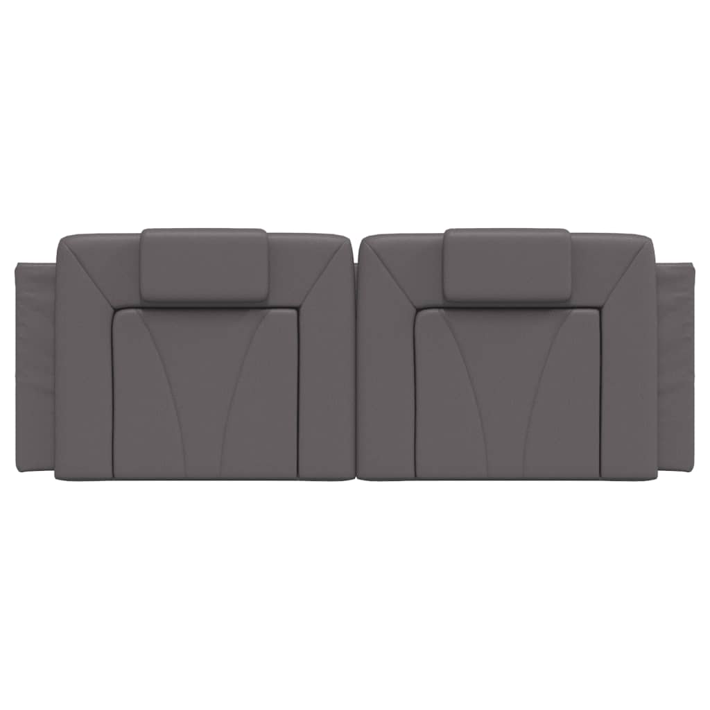 Cuscino Testiera Viana Grigio 140 cm in Similpelle 374793