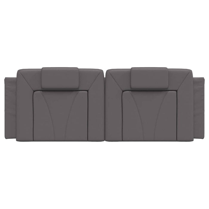 Cuscino Testiera Viana Grigio 140 cm in Similpelle 374793