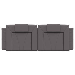 Cuscino Testiera-Cuscino per Testiera Viana Grigio 140 cm in Similpelle