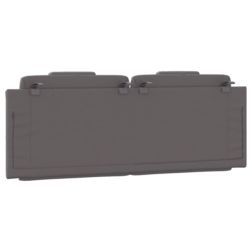 Cuscino Testiera Viana Grigio 140 cm in Similpelle 374793