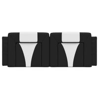Cuscino Testiera Viana Nero e Bianco 140 cm in Similpelle 374795