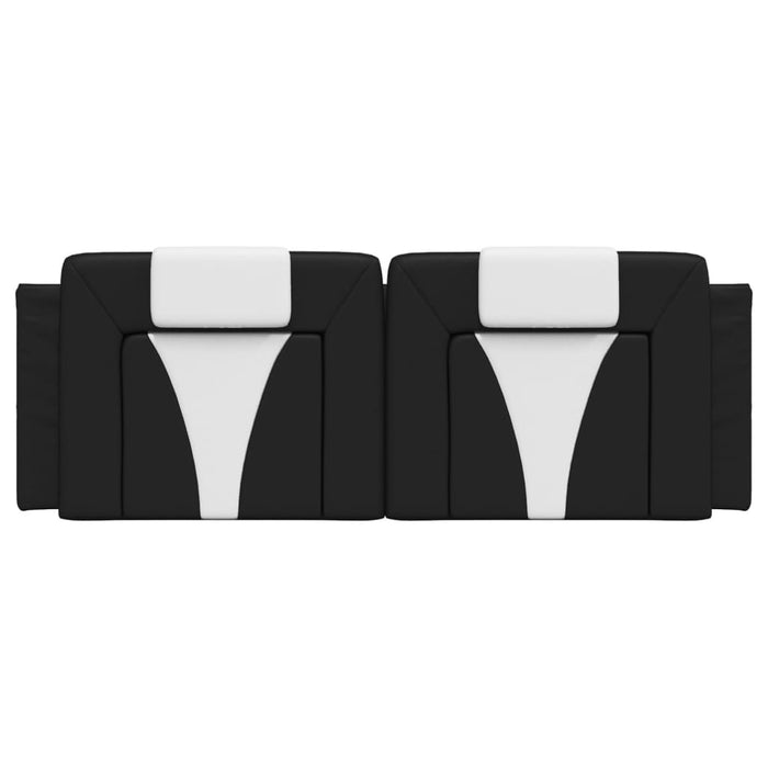 Cuscino Testiera Viana Nero e Bianco 140 cm in Similpelle 374795