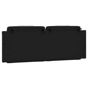 Cuscino Testiera Viana Nero e Bianco 140 cm in Similpelle 374795