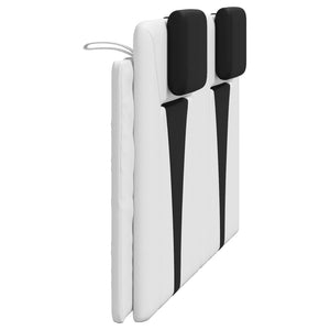 Cuscino Testiera Viana Bianco e Nero 140 cm in Similpelle 374796