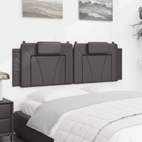 Cuscino Testiera Viana Grigio 160 cm in Similpelle 374800