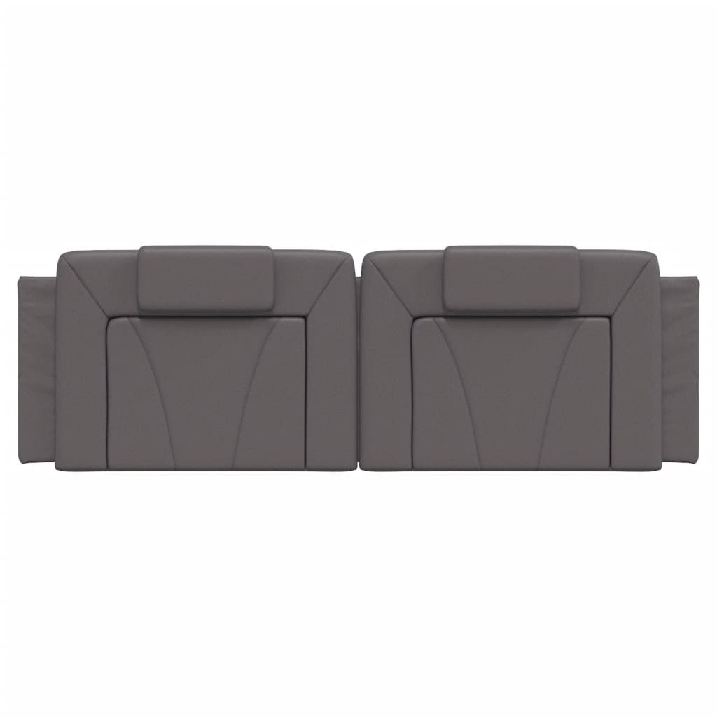 Cuscino Testiera Viana Grigio 160 cm in Similpelle 374800