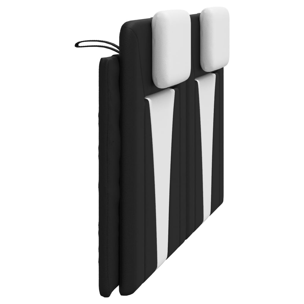 Cuscino Testiera-Cuscino per Testiera Viana Nero e Bianco 160 cm in Similpelle