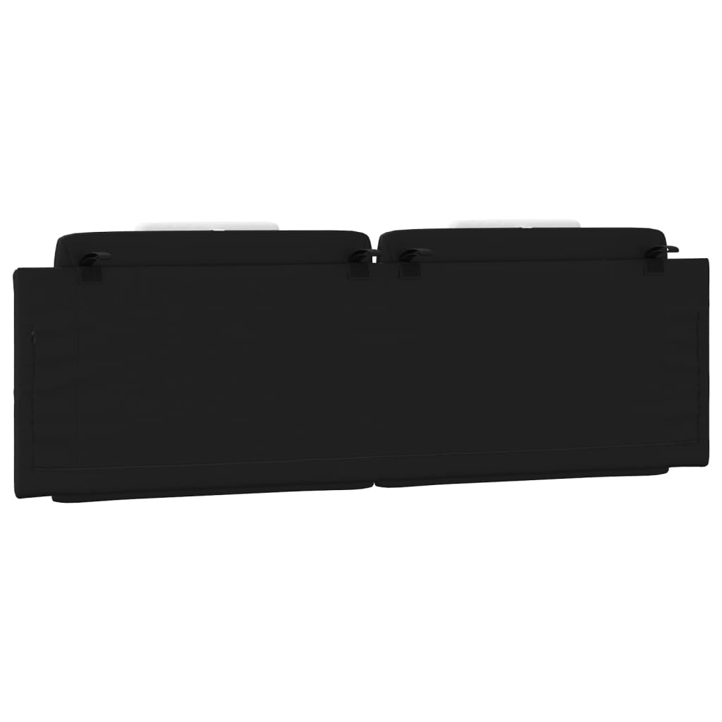 Cuscino Testiera-Cuscino per Testiera Viana Nero e Bianco 160 cm in Similpelle