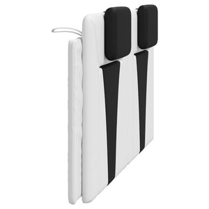 Cuscino Testiera-Cuscino per Testiera Viana Bianco e Nero 160 cm in Similpelle