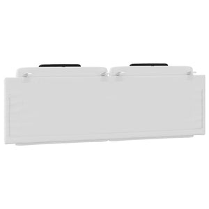 Cuscino Testiera-Cuscino per Testiera Viana Bianco e Nero 160 cm in Similpelle