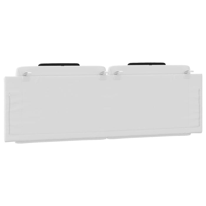 Cuscino Testiera-Cuscino per Testiera Viana Bianco e Nero 160 cm in Similpelle