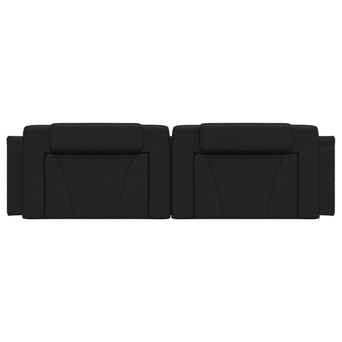 Cuscino Testiera Viana Nero 180 cm in Similpelle 374804