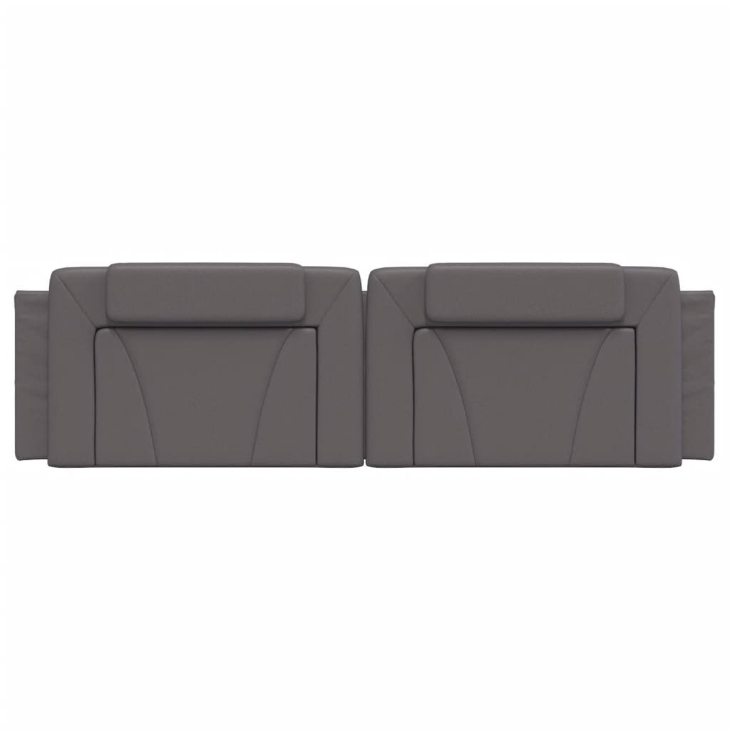 Cuscino Testiera Viana Grigio 180 cm in Similpelle 374807