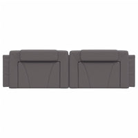 Cuscino Testiera Viana Grigio 180 cm in Similpelle 374807