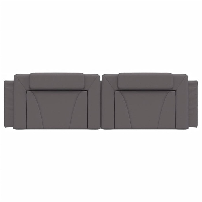 Cuscino Testiera Viana Grigio 180 cm in Similpelle 374807