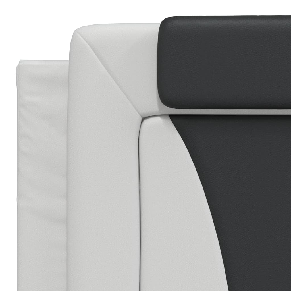 Cuscino Testiera Viana Bianco e Nero 180 cm in Similpelle 374810