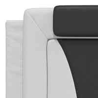 Cuscino Testiera Viana Bianco e Nero 180 cm in Similpelle 374810