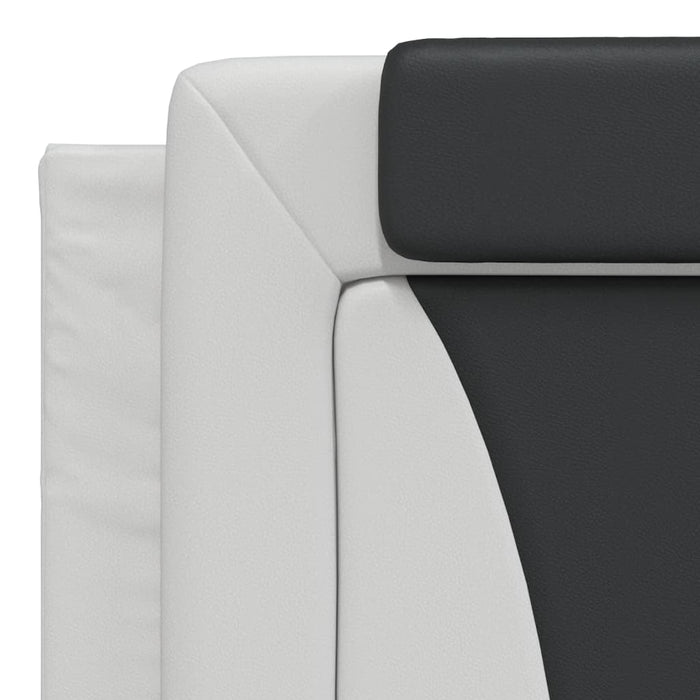 Cuscino Testiera Viana Bianco e Nero 180 cm in Similpelle 374810