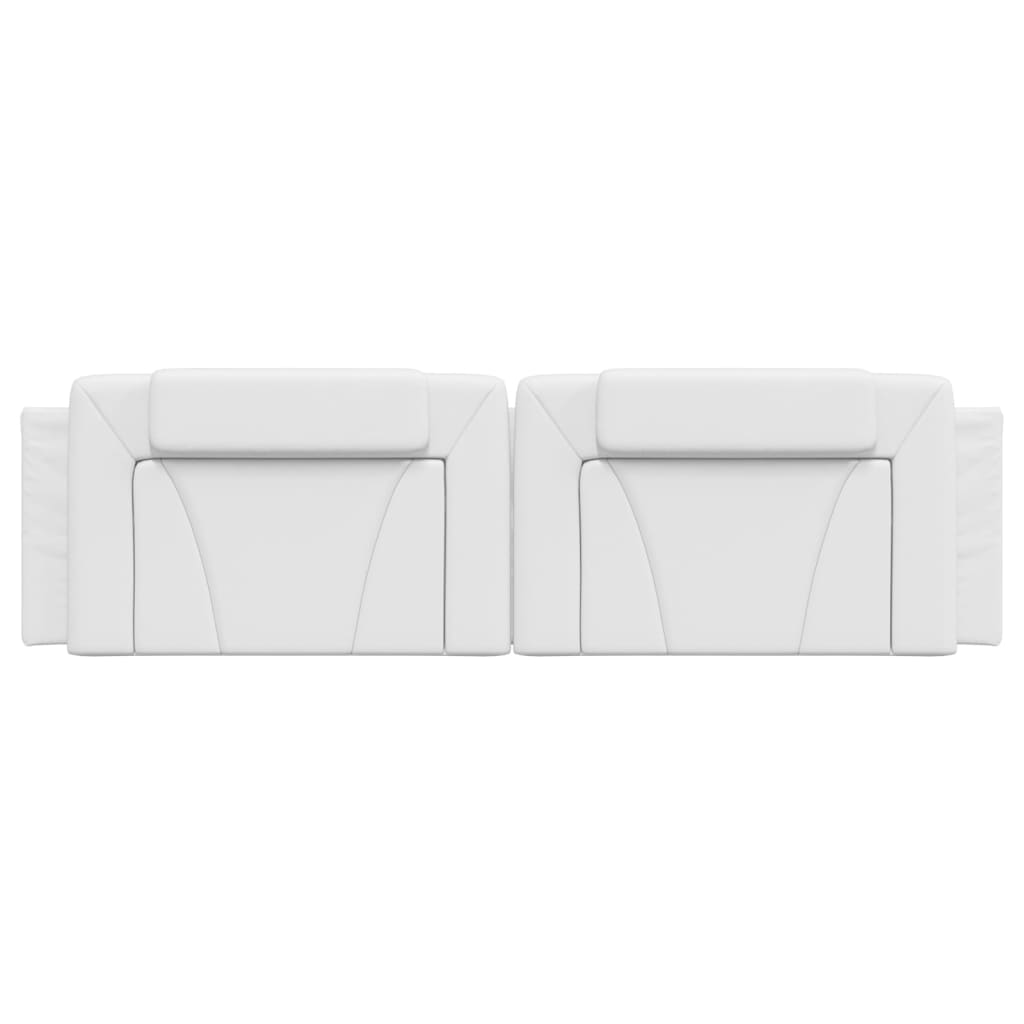 Cuscino Testiera-Cuscino per Testiera Viana Bianco 183 cm in Similpelle