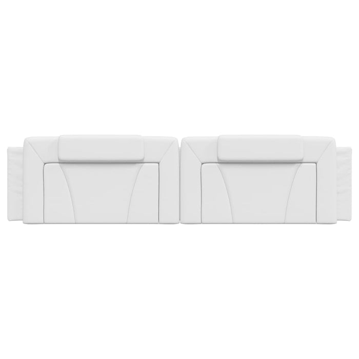 Cuscino Testiera-Cuscino per Testiera Viana Bianco 200 cm in Similpelle